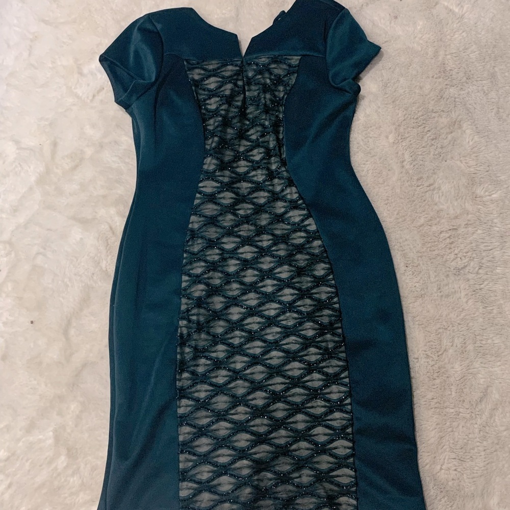 Dark Green Short Dress from Connected Apparel Size 10
